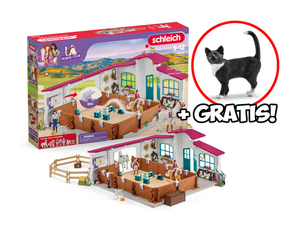 Schleich Horse Club grote rijhal 42639 + gratis kat