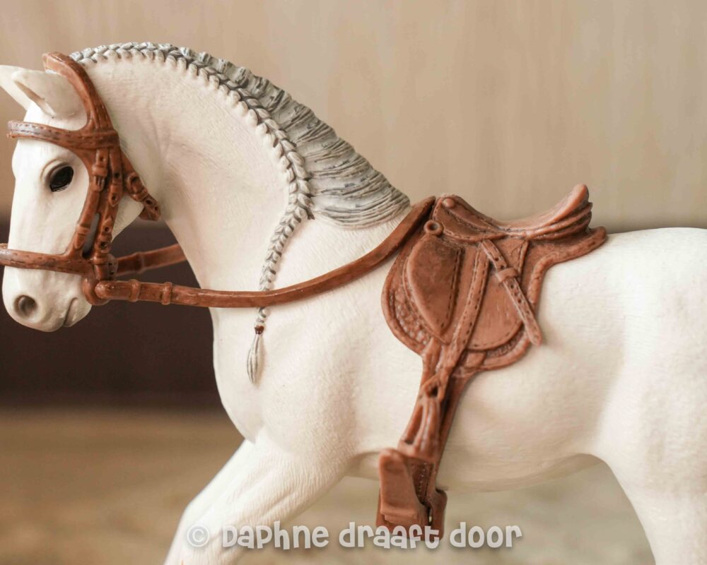 Schleich zadel en hoofdstel - donkerbruine set