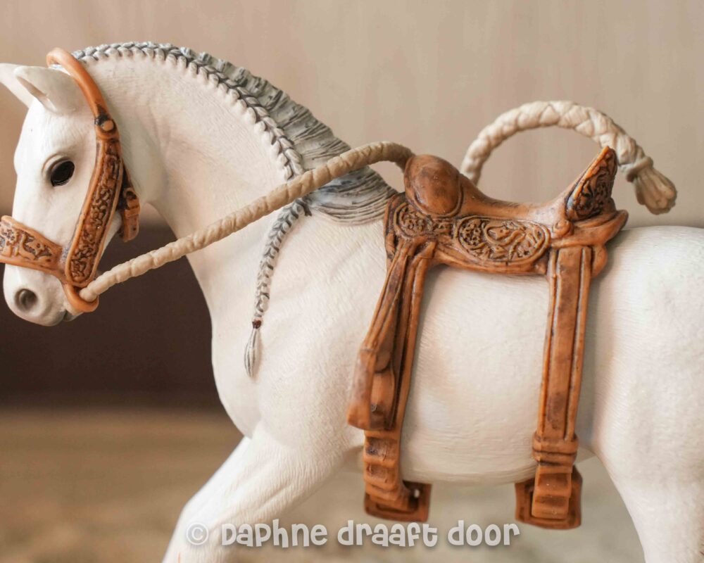 Schleich zadel en hoofdstel - westernset kort zadel