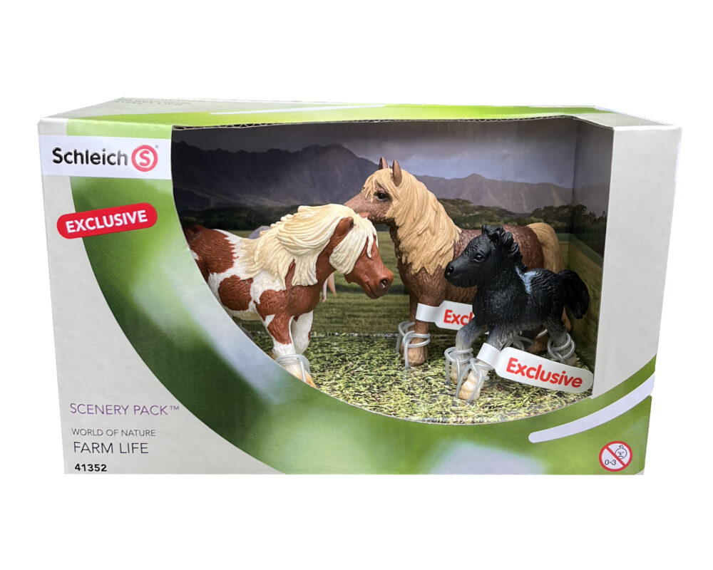 Shetland pony familie Scenery Pack Exclusive 41352
